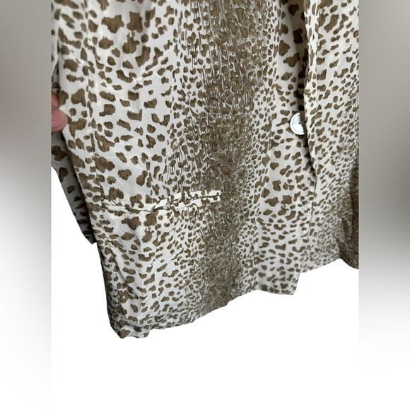 Vintage Mary Ann Restivo Womens Leopard Print Longline Blazer Size 10 - Picture 4 of 13
